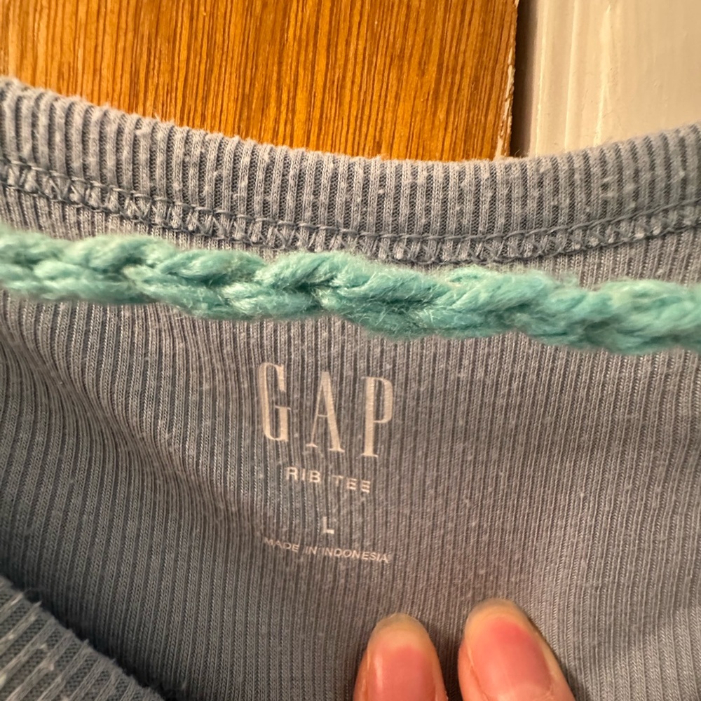 Gap Light Blue Long Sleeve Top - Picture 2 of 6